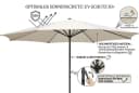 Gardissimo Sonnenschirm New Sunny 400 cm / 4 m Marktschirm mit Kurbel Bild 1