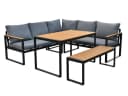 Gardissimo Gartenlounge-Set Tony 3-tlg. Aluminium Grau/Braun Bild 1