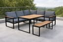 Gardissimo Gartenlounge-Set Tony 3-tlg. Aluminium Grau/Braun Bild 2