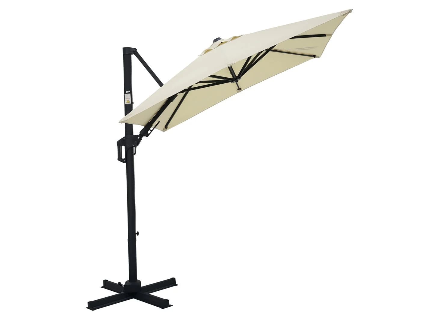 Gardissimo Ampelschirm David 210x210 cm Natur mit Ständer