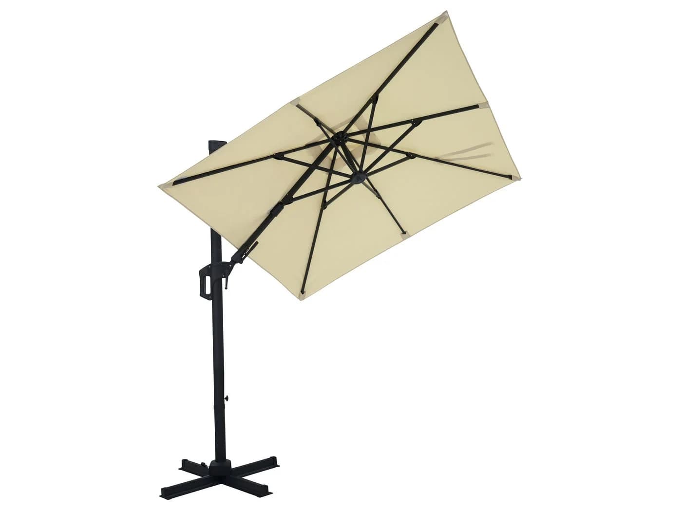 Gardissimo Ampelschirm David 210x210 cm Natur mit Ständer - Bild 2
