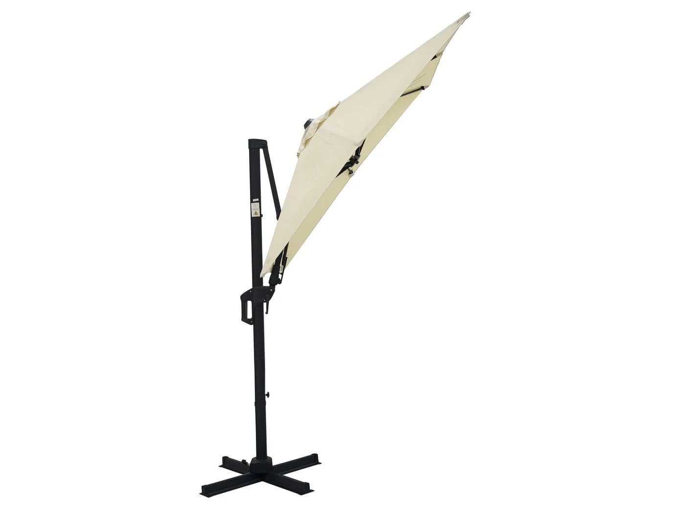 Gardissimo Ampelschirm David 210x210 cm Natur mit Ständer - Bild 4