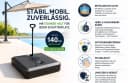 Gardissimo Ampelschirmständer Smart 140 kg befüllbar Schwarz Bild 1