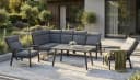 Gardissimo Gartenlounge-Set Lugano Dining 3-tlg. Grau Aluminium Bild 2