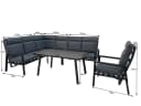 Gardissimo Gartenlounge-Set Lugano Dining 3-tlg. Grau Aluminium Bild 3