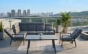 Gardissimo Gartenlounge-Set Lugano Dining 3-tlg. Grau Aluminium Bild 5