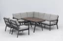 Gardissimo Gartenlounge-Set Andorra Alu Dining Lounge Set mit hohem Tisch in Nonwood Bild 1