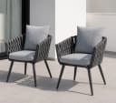Gardissimo Gartenstuhl 2er Set Nizza Grau Aluminium Bild 2