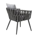 Gardissimo Gartenstuhl 2er Set Nizza Grau Aluminium Bild 4