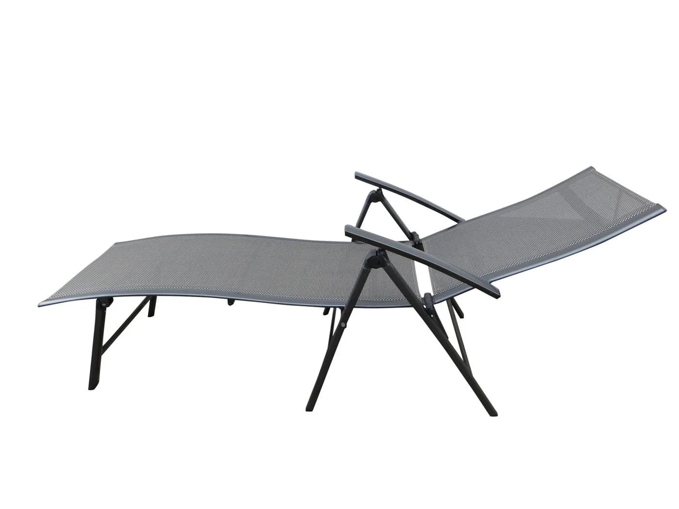 MANDALIKA Garden Gartenliege Nox Anthrazit Mixed-Taupe Klappbar - Bild 5