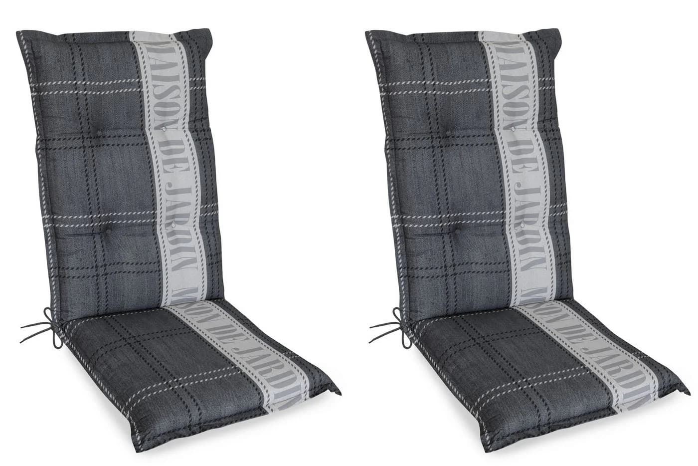 Gardissimo Hochlehnerauflage 2er Set Maison Gartenstuhl Polsterauflage UV-beständig - Bild 2