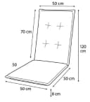 Gardissimo Hochlehnerauflage 6er Set Maison Gartenstuhl Polsterauflage 8 cm dick UV-beständig Bild 4