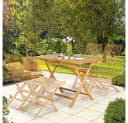 Garland Gartentisch Bari Klappbar Teak Holz Braun Bild 1