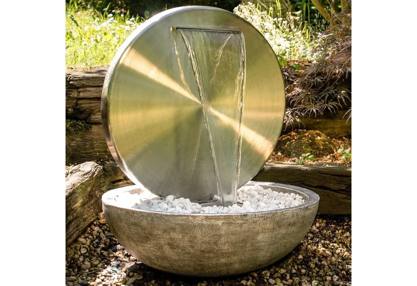 Köhko Gartenbrunnen Bocca Edelstahl LED - Bild 2