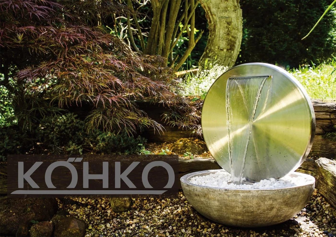 Köhko Gartenbrunnen Bocca Edelstahl LED - Bild 5