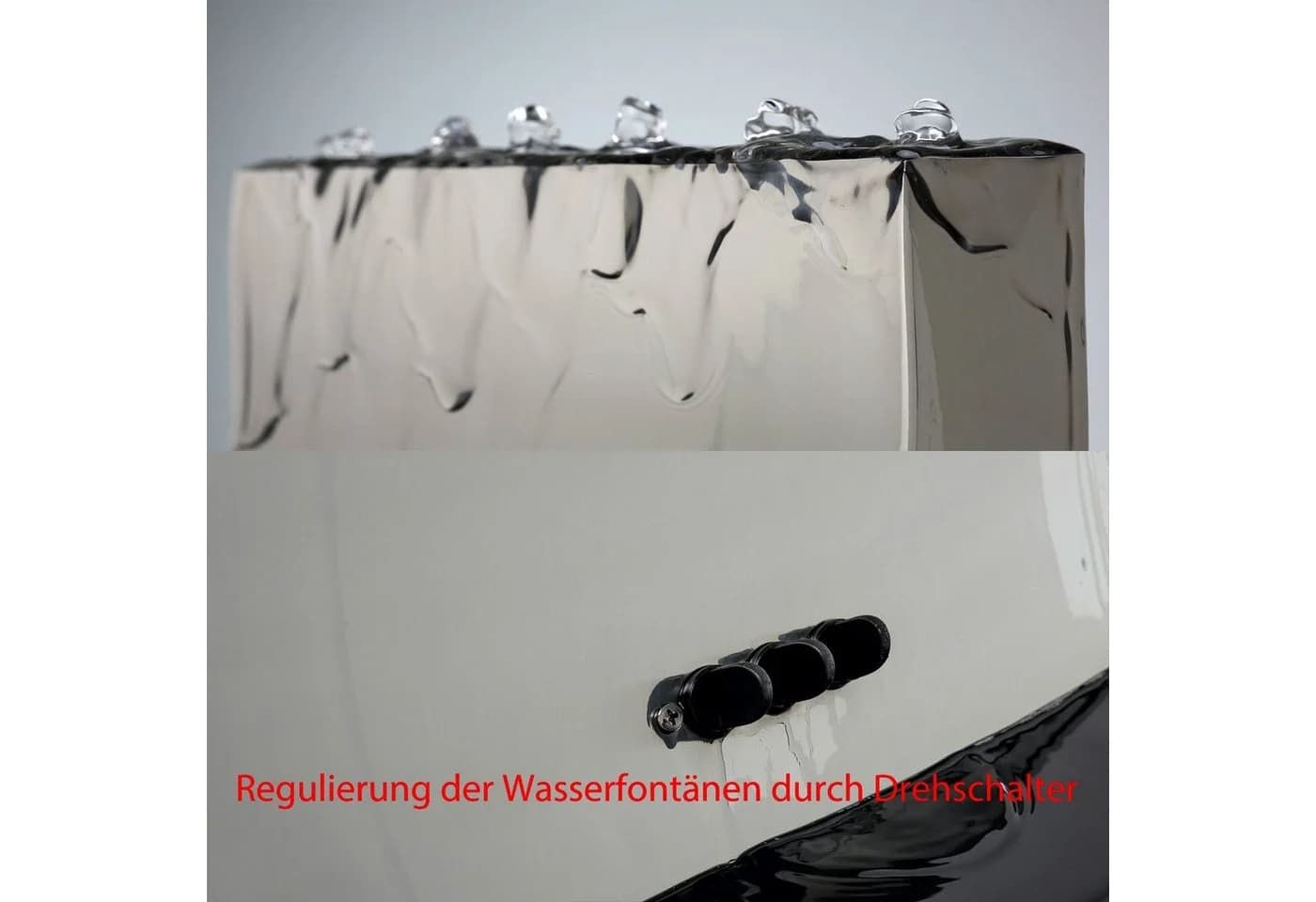 Köhko Gartenbrunnen Wasserwand mit LED-Beleuchtung Edelstahl - Bild 4