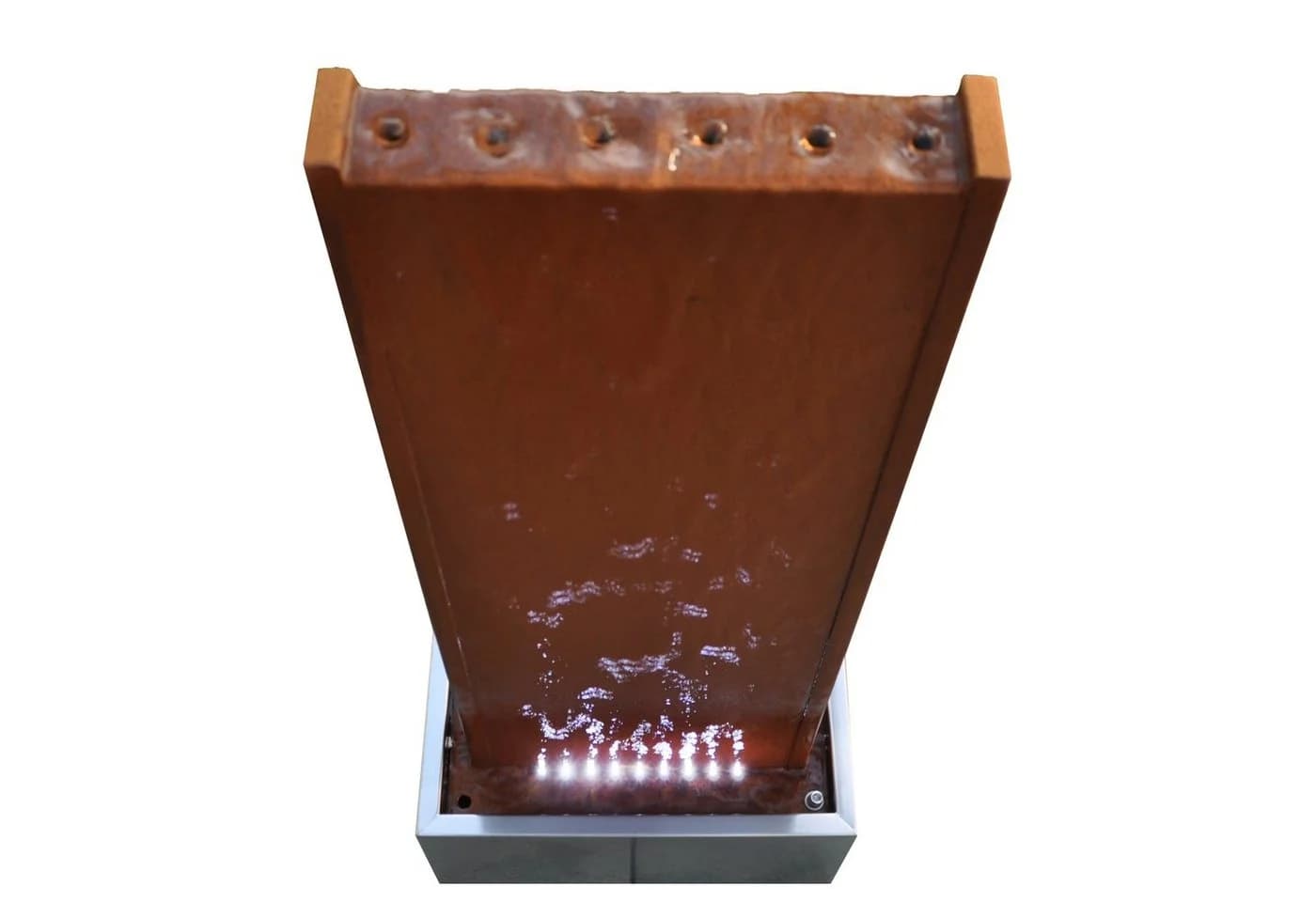 Köhko Gartenbrunnen Wasserwand Cortenstahl Edelstahl mit LED - Bild 3
