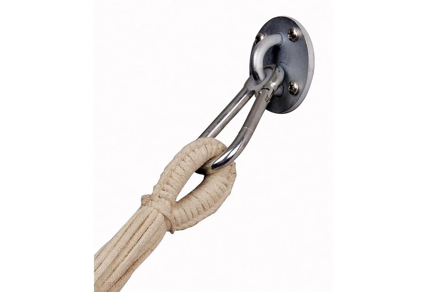 Amazonas Hängemattenzubehör 'Easy +' Wandhaken mit Karabiner silber