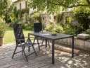 LEX Gartensessel 2er-Set Comfort 6-fach verstellbar gepolstert schwarz Bild 1