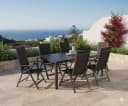 LEX Gartensessel 2er-Set Comfort 6-fach verstellbar gepolstert schwarz Bild 3