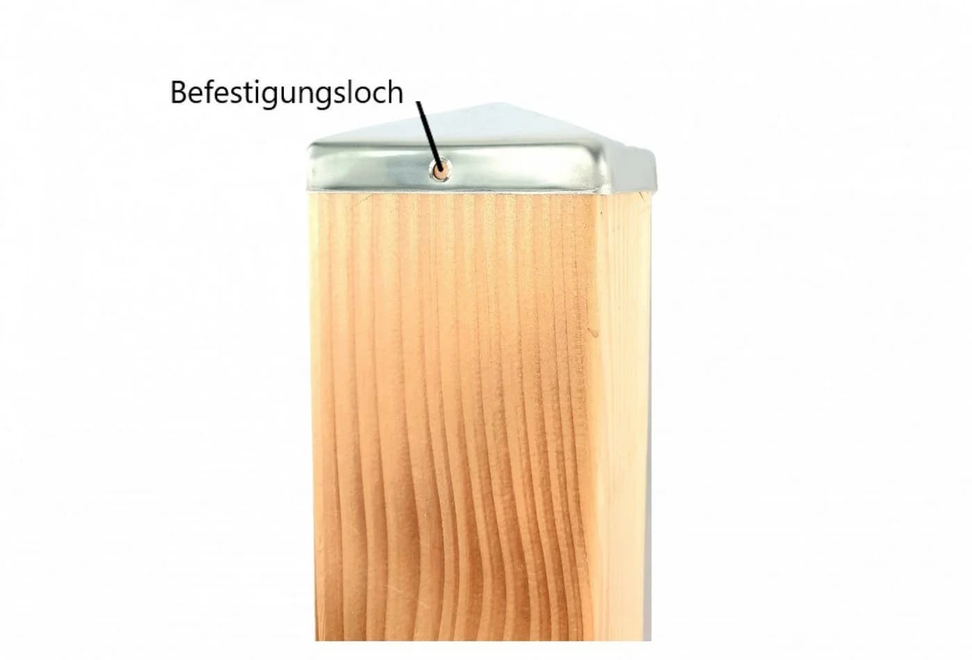 Gartenwelt Riegelsberger Pfostenkappe Edelstahl V2A Pyramide Silber - Bild 5