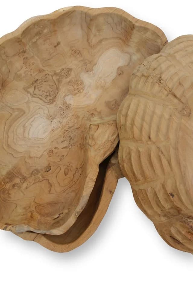 Gartenwelt Riegelsberger Dekoschale Teakholz Massiv Rustikal - Bild 5