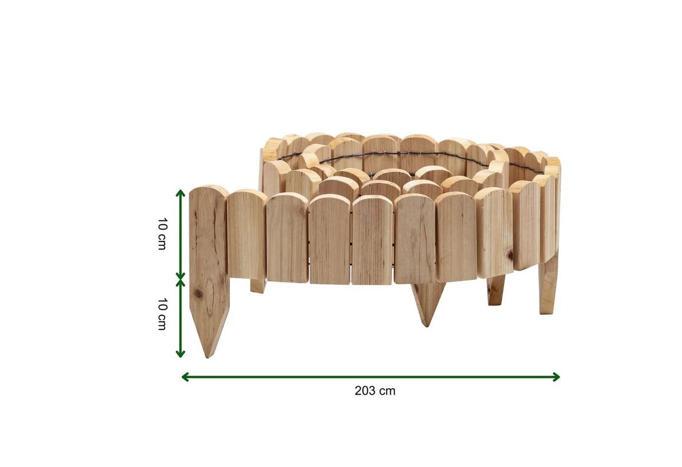 Gartenwelt Riegelsberger Rasenkante Rollborder Tannenholz Braun/Anthrazit/Natur