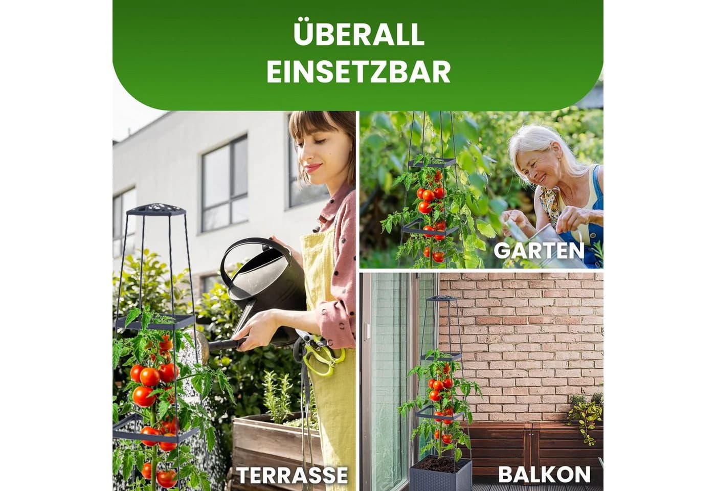 Gartenwelt Riegelsberger Blumenkasten mit Rankhilfe 3 Ebenen - Bild 5