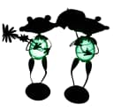 Fluoreszierende Gartenfigur aus Metall und Glas Bild 1