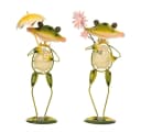 Fluoreszierende Gartenfigur aus Metall und Glas Bild 2