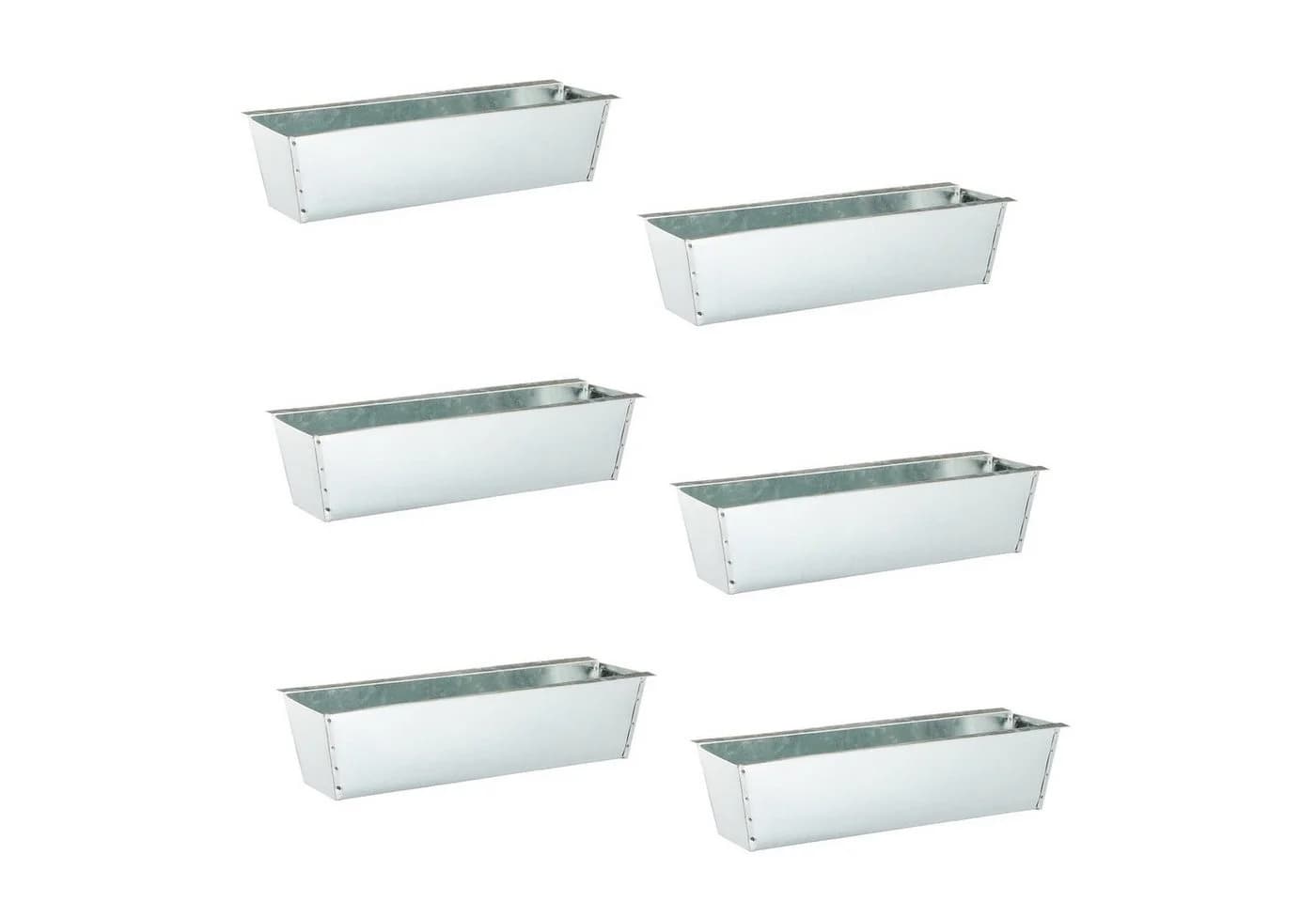 Geschenkestadl Blumenkasten 6er Set Metall/Kunststoff für Europalette - Bild 2