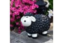 Geschenkestadl Gartenfigur XL Schaf Schwarz Polystone Bild 1