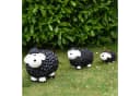 Geschenkestadl Gartenfigur XL Schaf Schwarz Polystone Bild 4