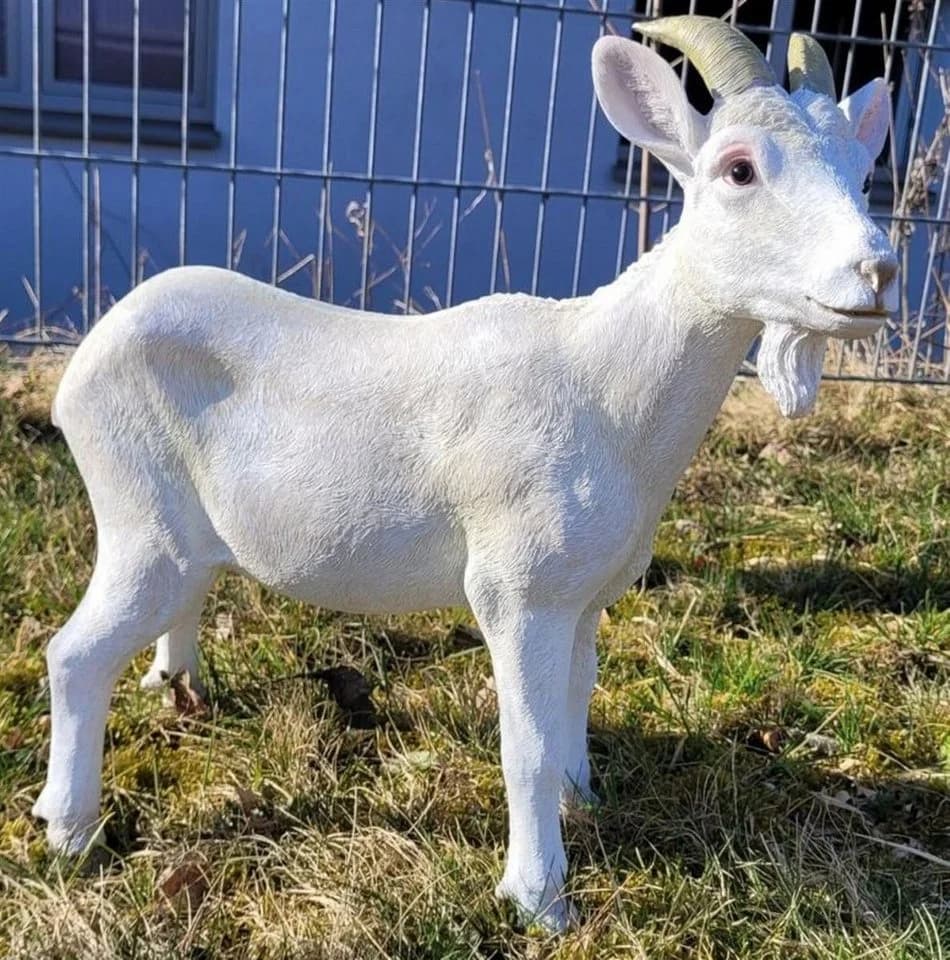 Geschenkestadl Ziegenfigur XL 48cm Tierfigur Garten Bauernhof - Bild 4