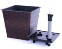 Elegant Einrichten Pflanzkübel Polyrattan coffeebraun Bild 3