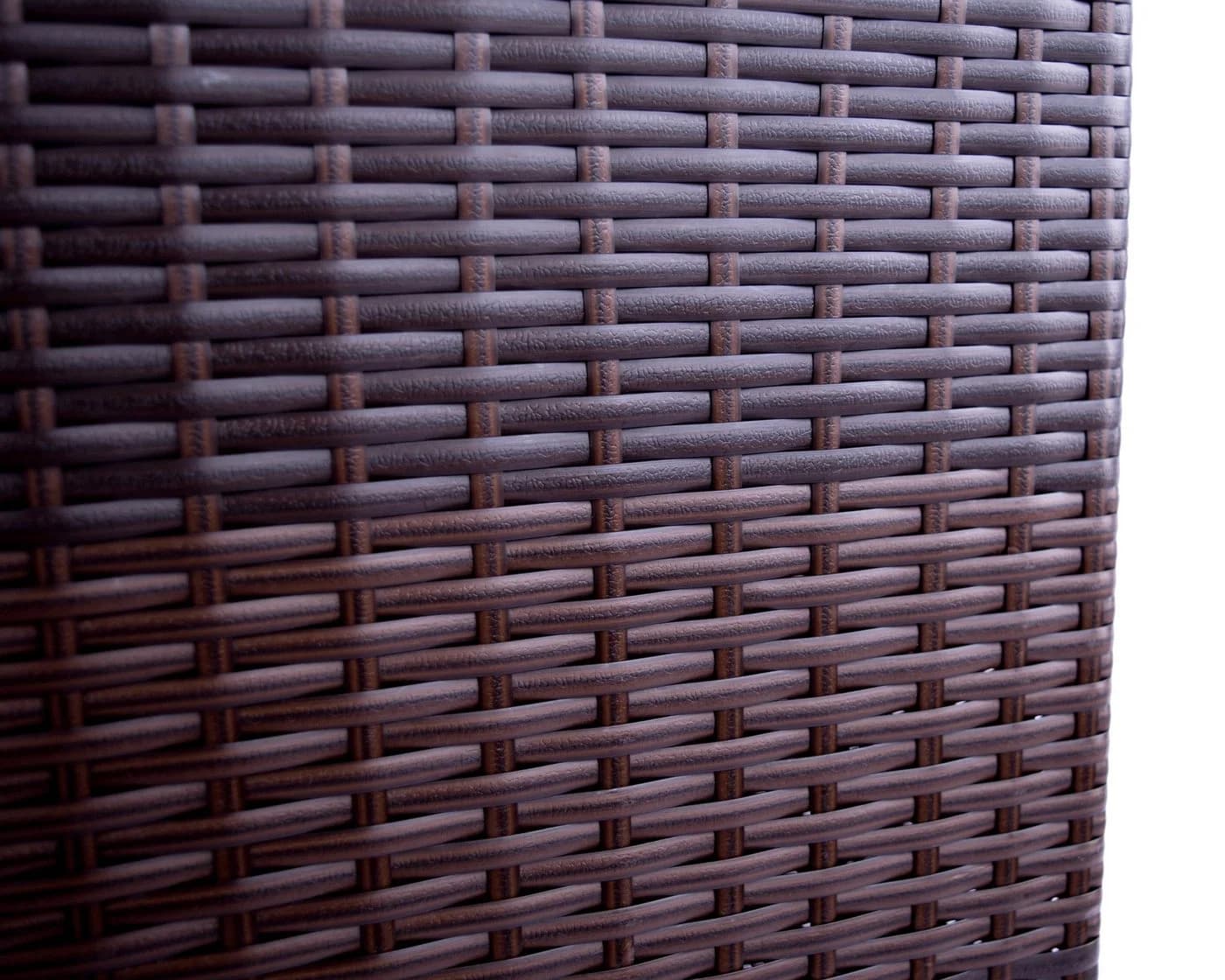 Elegant Einrichten Pflanzkübel Polyrattan coffeebraun - Bild 4