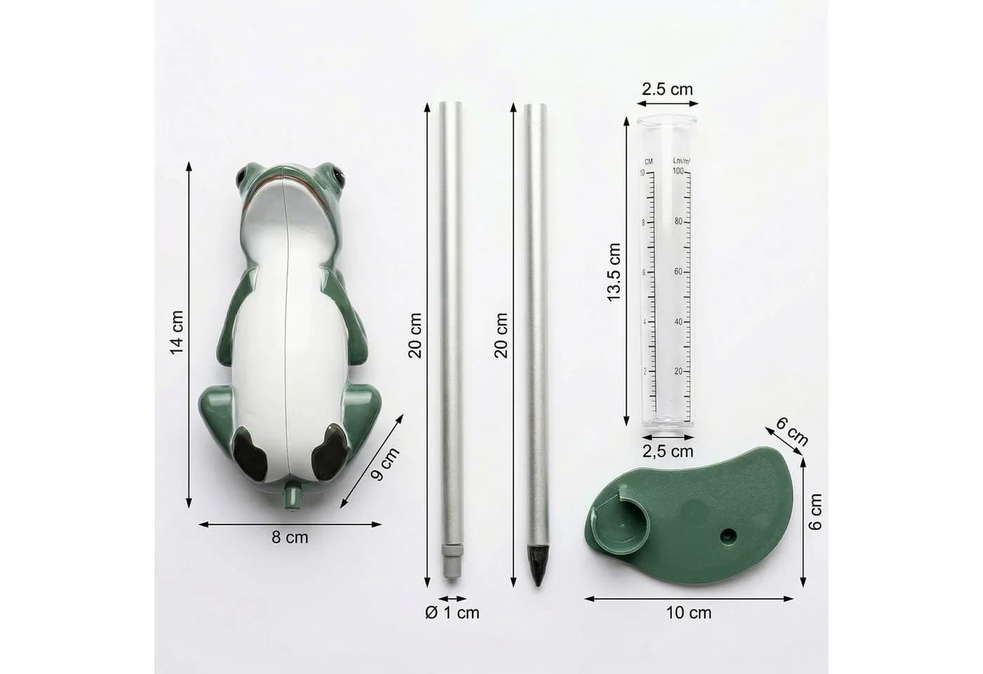Lantelme Frosch mit Erdspieß Niederschlagsmesser - Bild 4