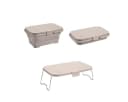 COFI 1453 Picknickkorb mit Tisch Klappbar 3in1 Beige Bild 4