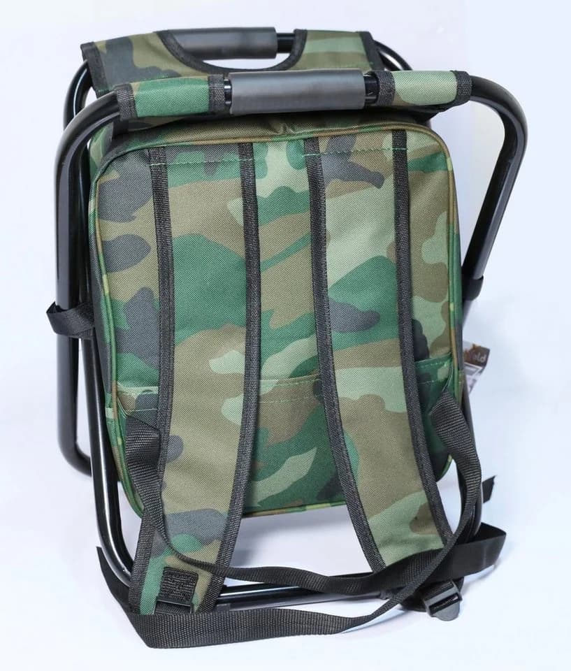 highfeld Campinghocker mit Rucksack und Kühltasche Camouflage