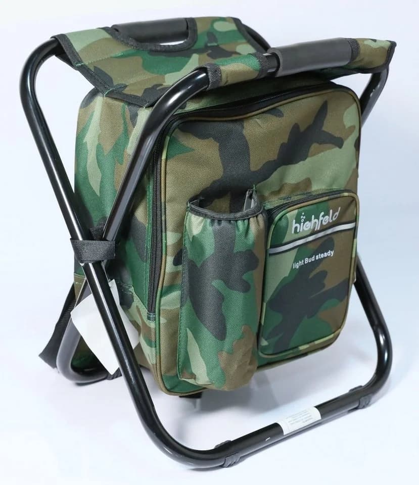 highfeld Campinghocker mit Rucksack und Kühltasche Camouflage - Bild 2