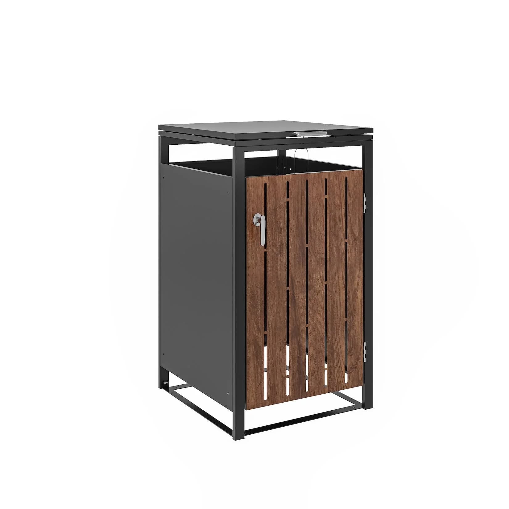 GreenYard Mülltonnenbox 120L Dunkelgrau Stahl