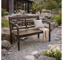 LebensWohnArt Sitzbank CHRISTOS Massive Teakholz 100cm Braun Outdoor Bild 2