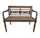 LebensWohnArt Sitzbank CHRISTOS Massive Teakholz 100cm Braun Outdoor Bild 3