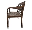 LebensWohnArt Sitzbank CHRISTOS Massive Teakholz 100cm Braun Outdoor Bild 5