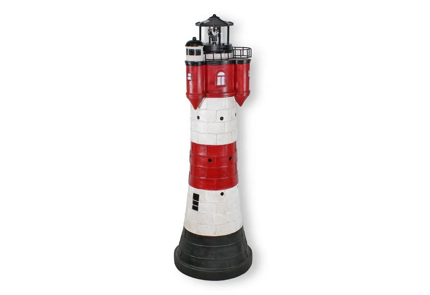 Fachhandel Plus Gartenfigur Leuchtturm Roter Sand Solar Beleuchtung - Bild 2