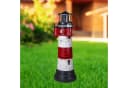 Fachhandel Plus Leuchtturm Roter Sand Solar LED blinkend Maritime Garten Dekoration Bild 4
