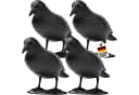 WELLGRO Vogelschreck Krähe sitzend 4er Set Schwarz UV-beständig Bild 2