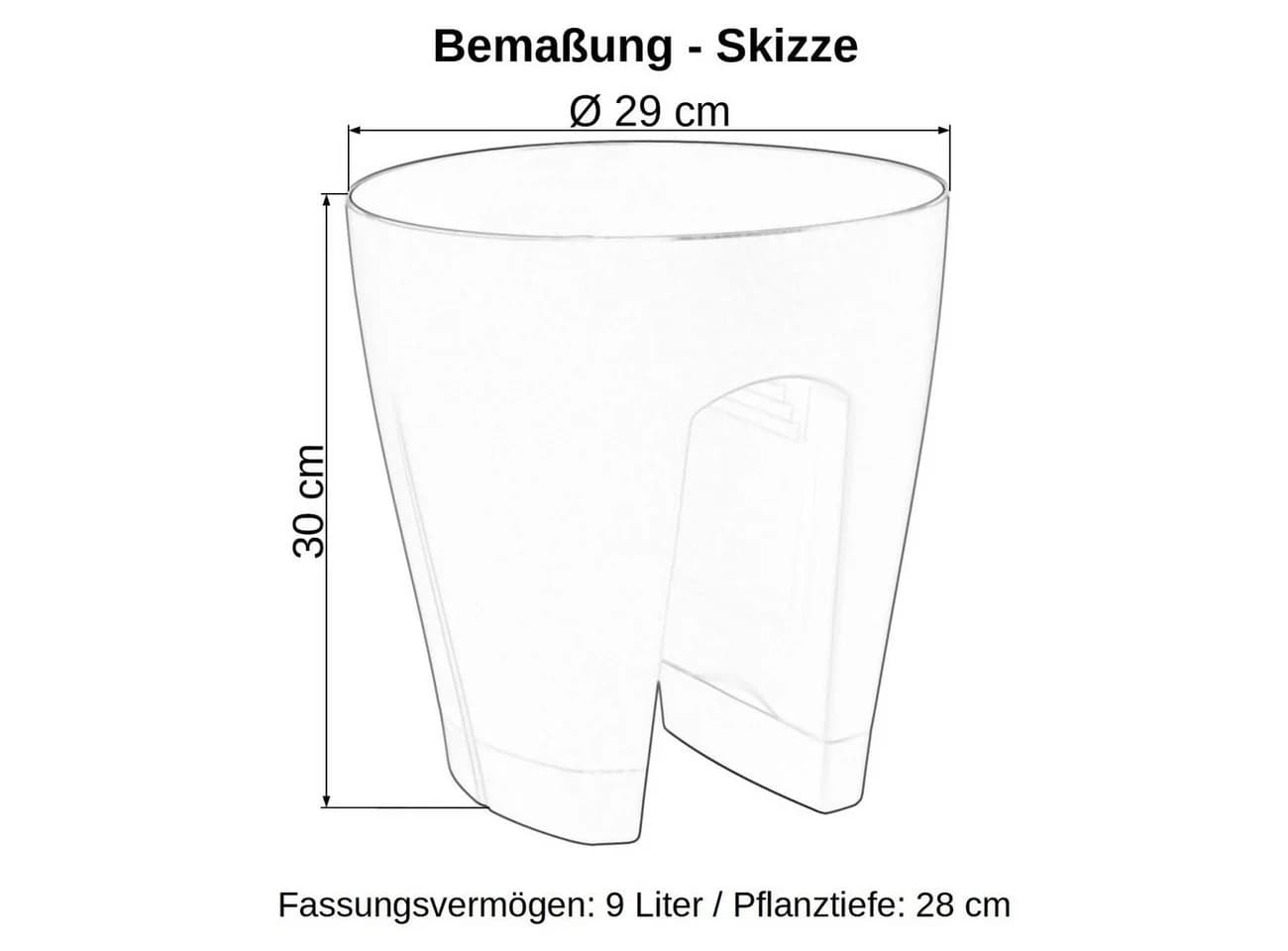 Engelland Geländertopf Set 2 St. Lila mit Wasserauffangschale - Bild 4