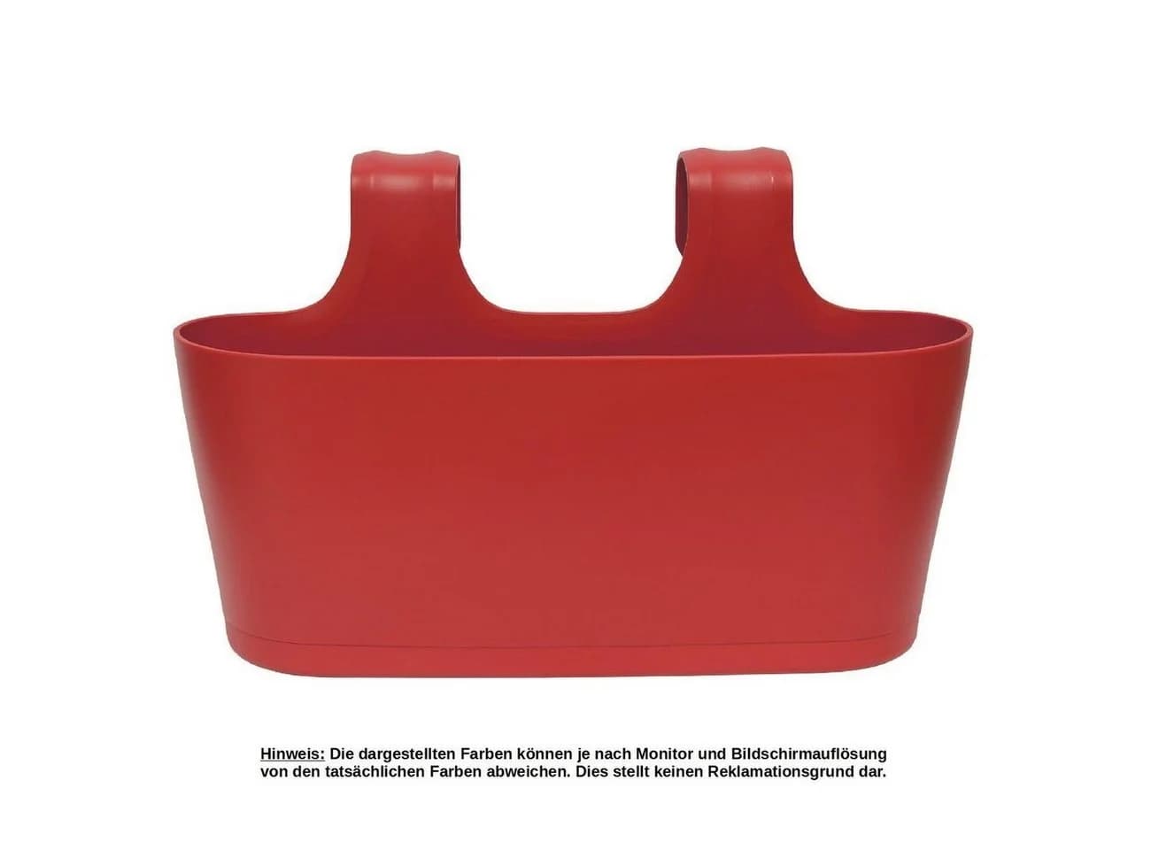 Engelland Blumenkasten zum Hängen Rot 2er Set mit Wasserauffangschale