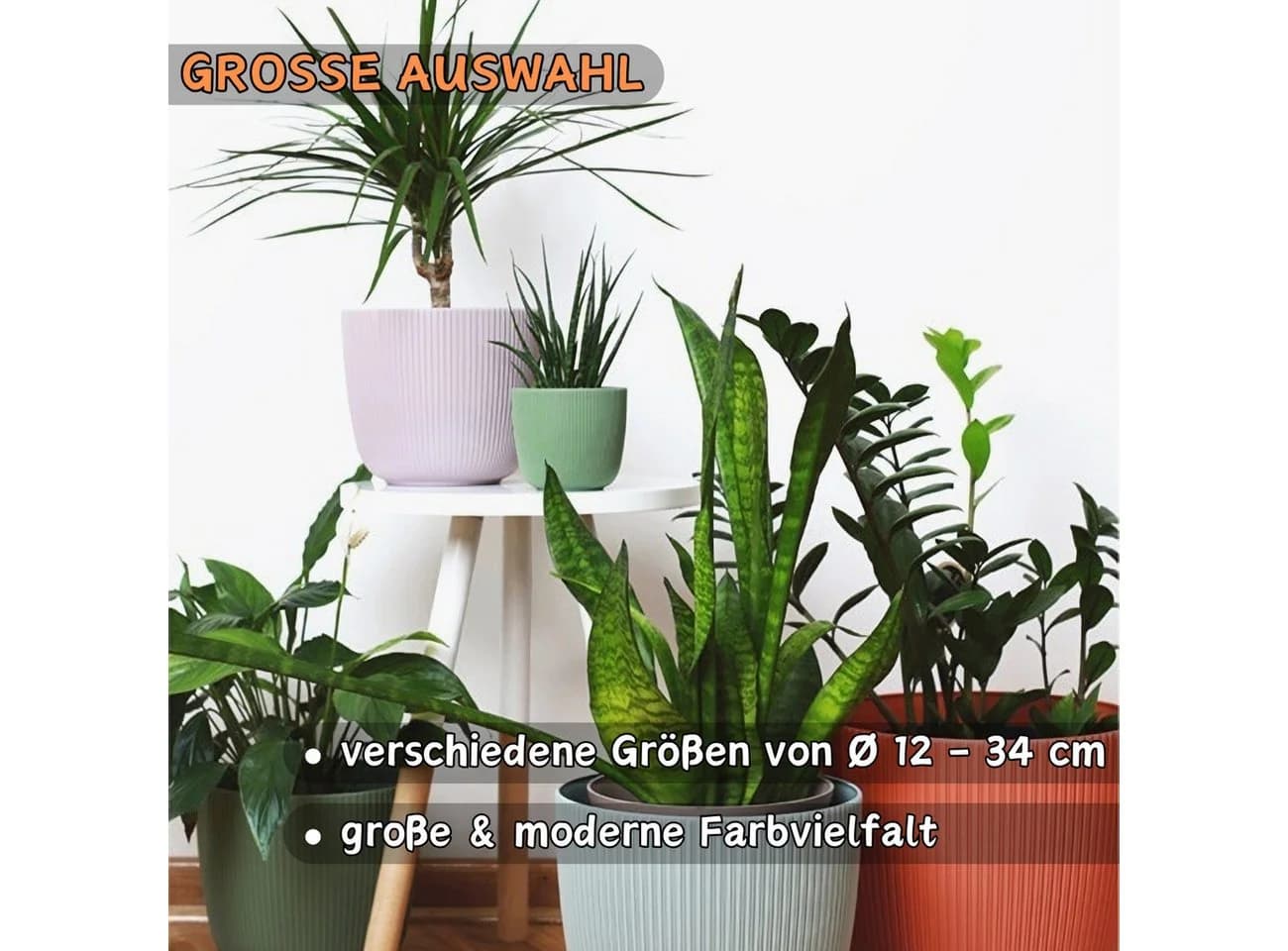 Engelland Blumentopf mit Drainagesystem Grau PP-Kunststoff - Bild 5